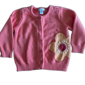 Greendog Coral Flower Cardigan Sweater Girls’ 24 Months